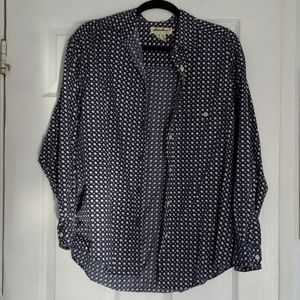 Navy Eddie Bauer Button Up Blouse